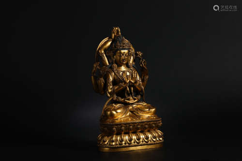 Gilt Bronze and Eight-Wall Guanyin in the Qing Dynasty