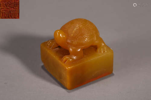 Shoushan Tortoise Seal in Qing Dynasty