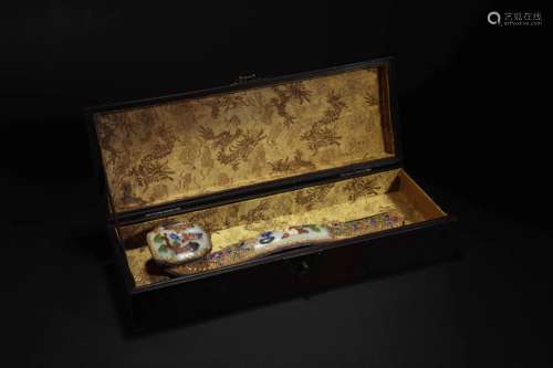 Gilded Hetian Jade and Hundred Treasures Inlaid with Jade Ru...