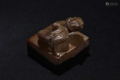 Hetian Jade Beast Seal in Han Dynasty