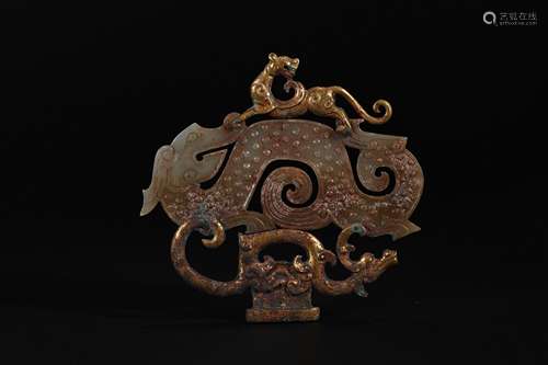 Hetian Jade Dragon Pendant in Han Dynasty