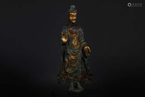 Bronze Statue of Guanyin Standing in Han Dynasty