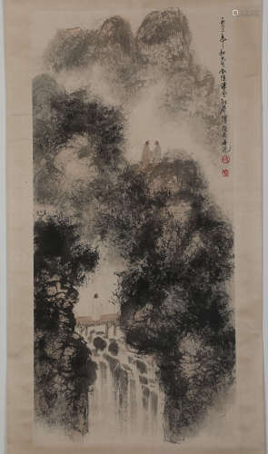 Chinese Ink Painting Fu Baoshi Landscape