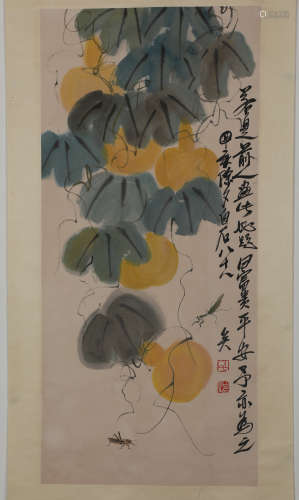 Chinese ink painting Qi Baishi flowers