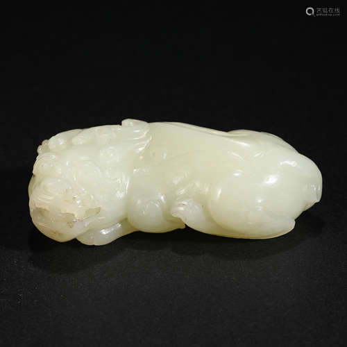 Hetian jade beast in Qing Dynasty