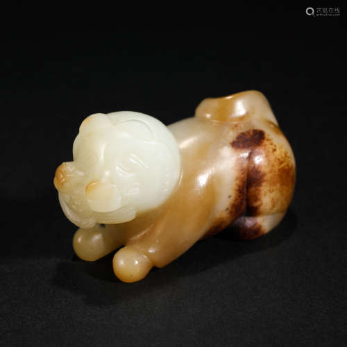 Hetian Jade Dog in Qing Dynasty