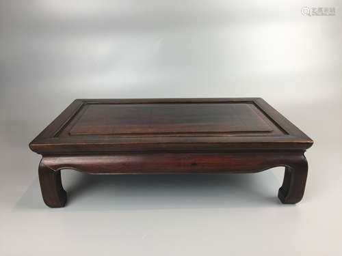 LARGE CHINESE HARDWOOD STAND TABLE , 40CM X 24CM X 11CM