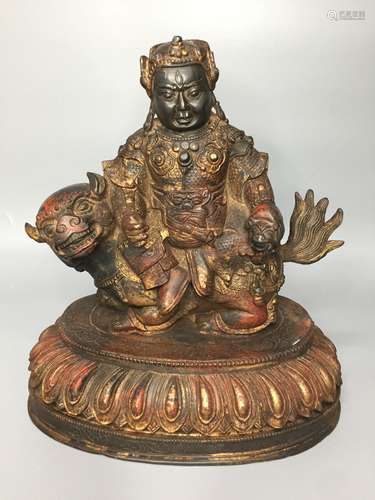 CHINESE BRONZE SEATING  BUDDHA,H 22.5CM