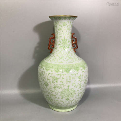 CHINESE FAMILLE ROSE PORCELAIN VASE,H29CM