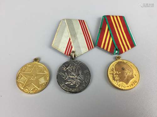 THREE RUSSIAN MEDAL ,D 3.5CM