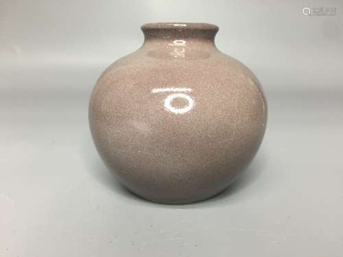 CHINESE PINK GROUND PORCELAIN WATER POT ,H 7CM.