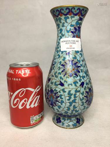 CHINESE CLOISONNE VASE ,H21CM