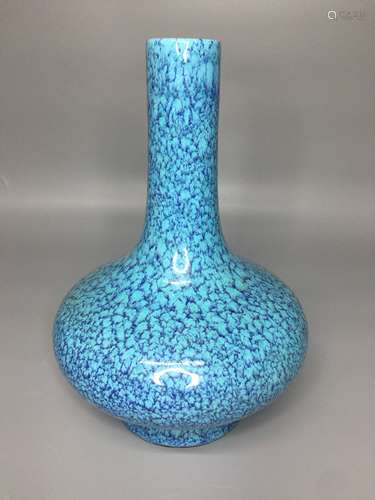 CHINESE ROBIN'S EGG GLAZED PORCELAIN VASE ,H 21.5CM