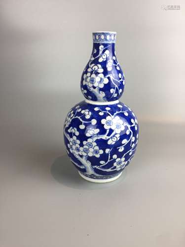 CHINESE BLUE AND WHITE DOUBLE GOURD VASE , H 24CM