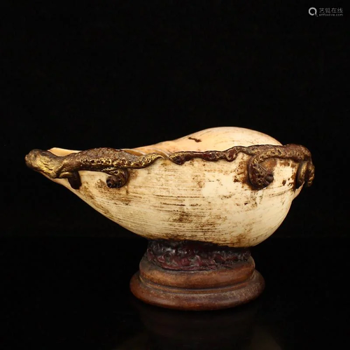 Vintage Conch Prayer Bowl