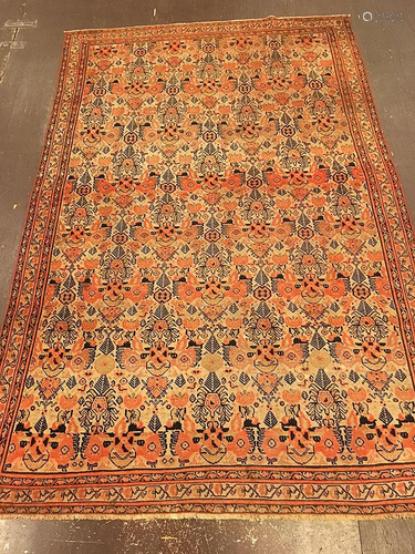 Vintage Fereghan Rug 4'4'' X 6'7''