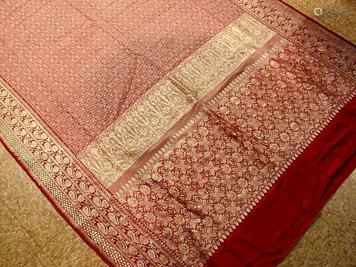 Vintage Sari Embroidery 3'8'' X 15'3''