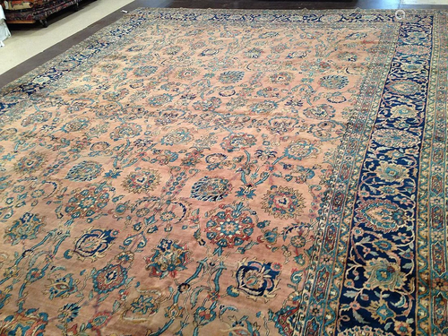 Antique Kirman, Lavar Carpet 12'8'' X 17'5''