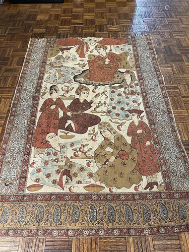 Antique Galamkari Rug 4'8'' X 6'9''