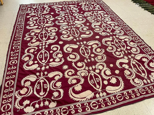 Vintage Suzani Embroidery 7'0'' X 9'3''