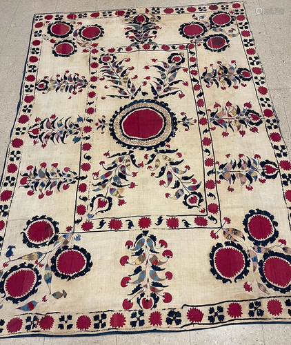 Vintage Suzani Embroidery 5'0'' X 7'0''