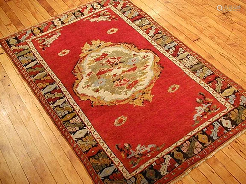 Vintage Oushak Rug 3'6'' X 5'3''