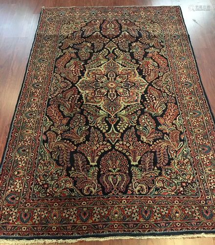 Vintage Sarouk Rug 4'5'' X 6'10''