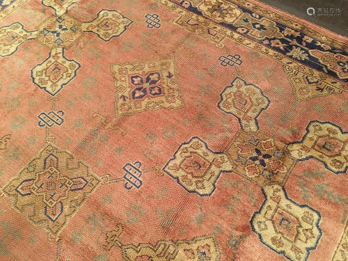 Antique Oushak Carpet 8'9'' X 9'7''