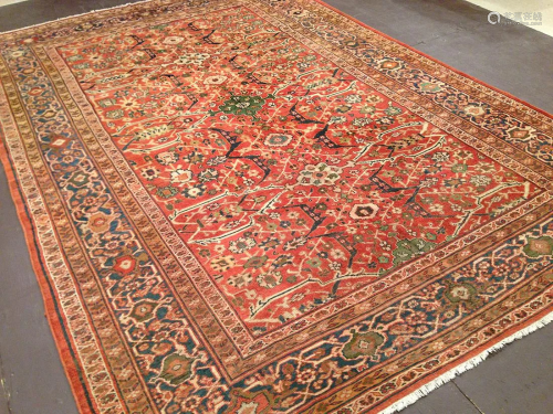 Antique Sultan Abad Carpet 8'6'' X 12'4''