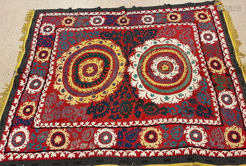 Vintage Suzani Embroidery 5'0'' X 6'4''