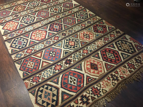 Antique Kilim Rug 5'0'' X 8'0''