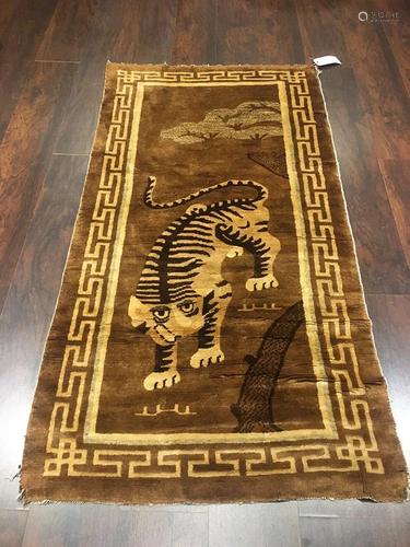 Antique Mongolian Rug 3'0'' X 6'0''