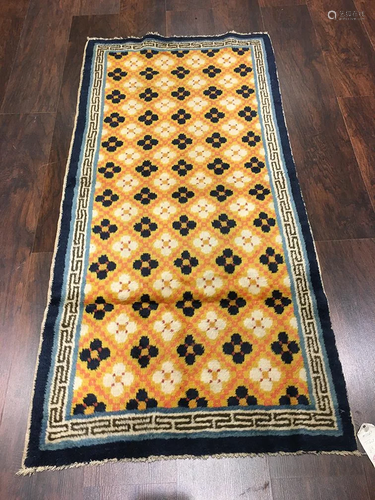 Vintage Tibetan Rug 2'6'' X 5'0''