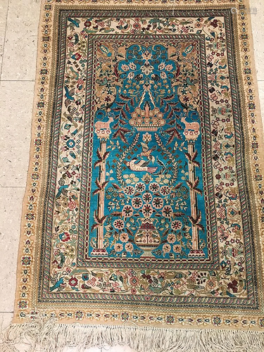 Vintage Chinese, Silk Rug 2'0'' X 3'0''