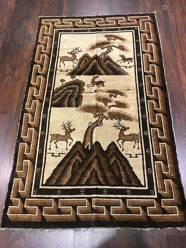 Antique Chinese Rug 2'10'' X 4'10''