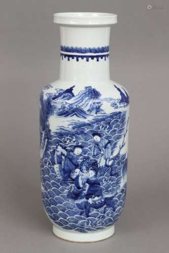 Chinesische Porzellanvase mit Blaumalerei