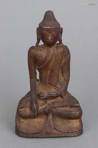 Wohl tibetanische Buddha-Figur aus Bronze