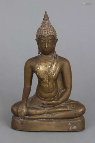 Wohl burmesische Buddha-Figur aus Bronze