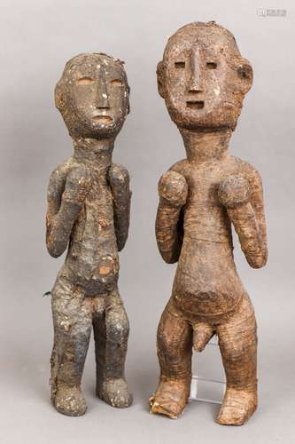 2 große afrikanische Djennenke Ahnenfiguren