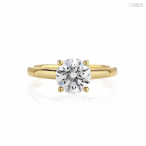 CERTIFIED 1.53 CTW D/VS1 ROUND DIAMOND SOLITAIRE…