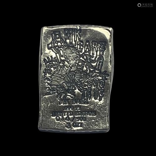 3 oz Silver Bar Limited Edition 14/500 Zombie Type 2