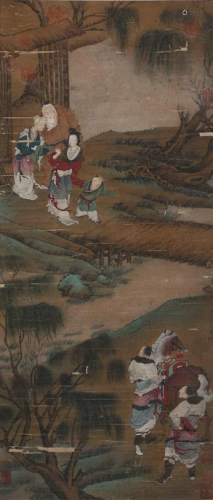 A Chinese Scroll Painting By Ren Renfa