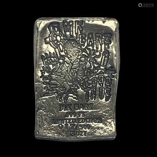 3 oz Silver Bar Limited Edition 17/500 Zombie Type 2