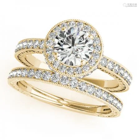 Certified 1.50 Ctw SI2/I1 Diamond 14K Yellow Gold Filig