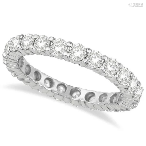 Diamond Eternity Ring Wedding Band 18k White Gold 2.50c