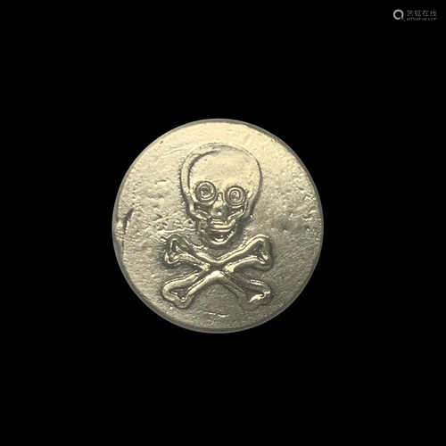 2.3 oz Silver Skull & Bones Round HAC Mint