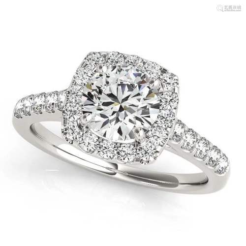 Certified 1.25 Ctw SI2/I1 Diamond 14K White Gold Engage