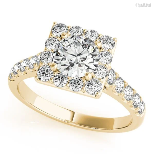 Certified 1.05 Ctw SI2/I1 Diamond 14K Yellow Gold Anniv