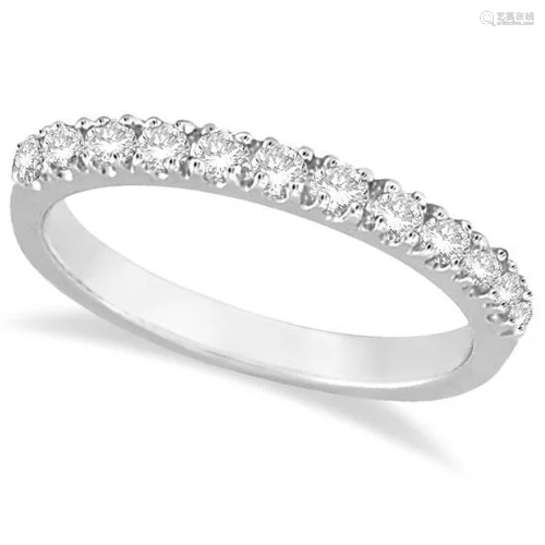 Diamond Stackable Ring Anniversary Band in 14k White Go