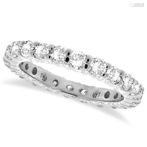 Diamond Eternity Ring Wedding Band 14k White Gold 1.07c